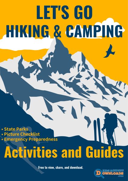 Hiking and Camping Activity Poster