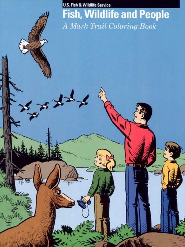 People Mark Trail Wildlife Coloring Book