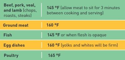 internal temperature safety